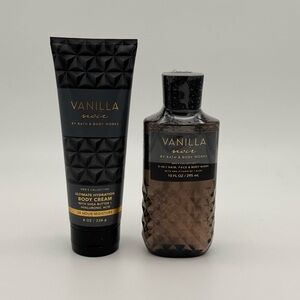 Bath & Body Works Vanilla Noir Men’s Collection Body Care Gift Set NWT